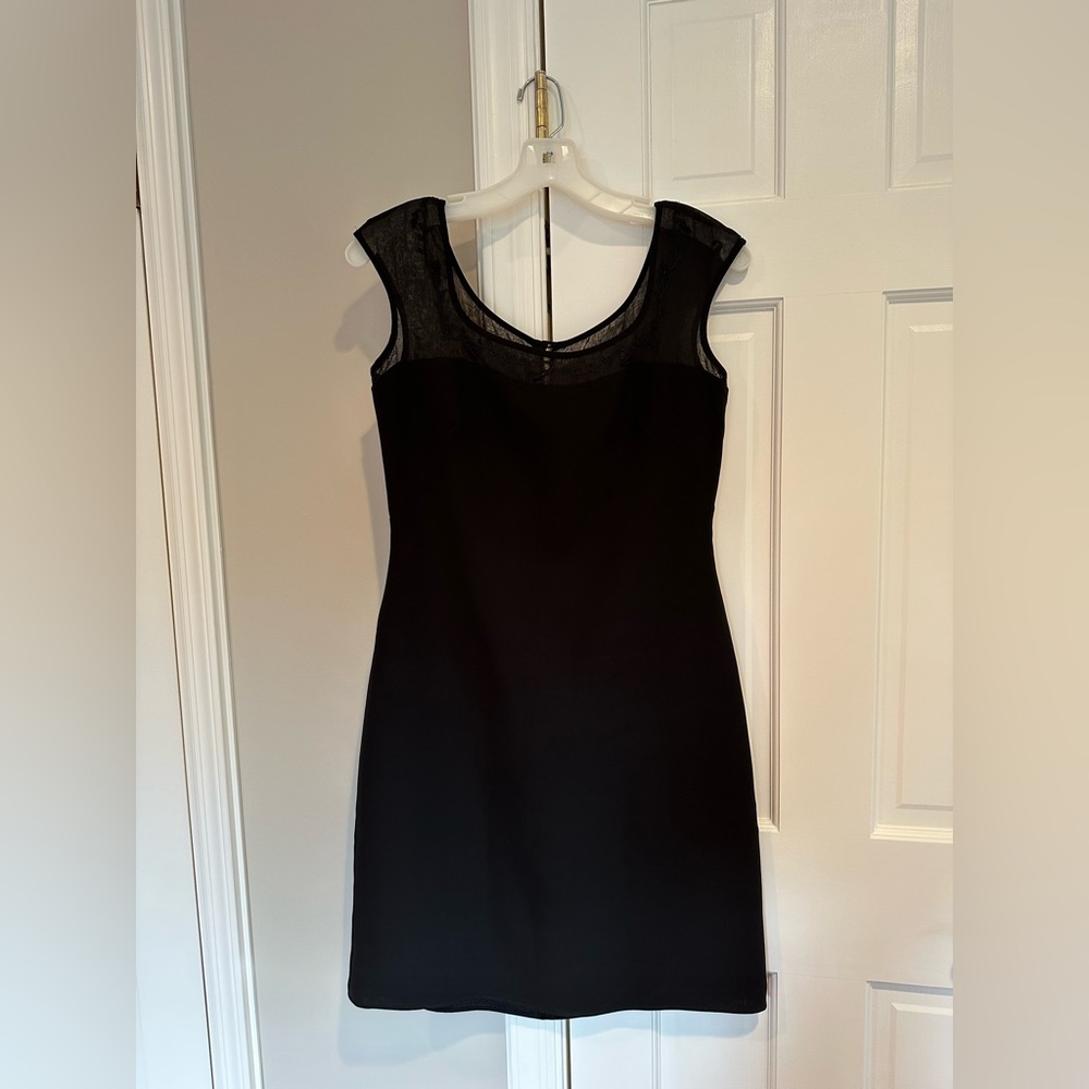 Vintage Ann Taylor Black Dress with Mesh